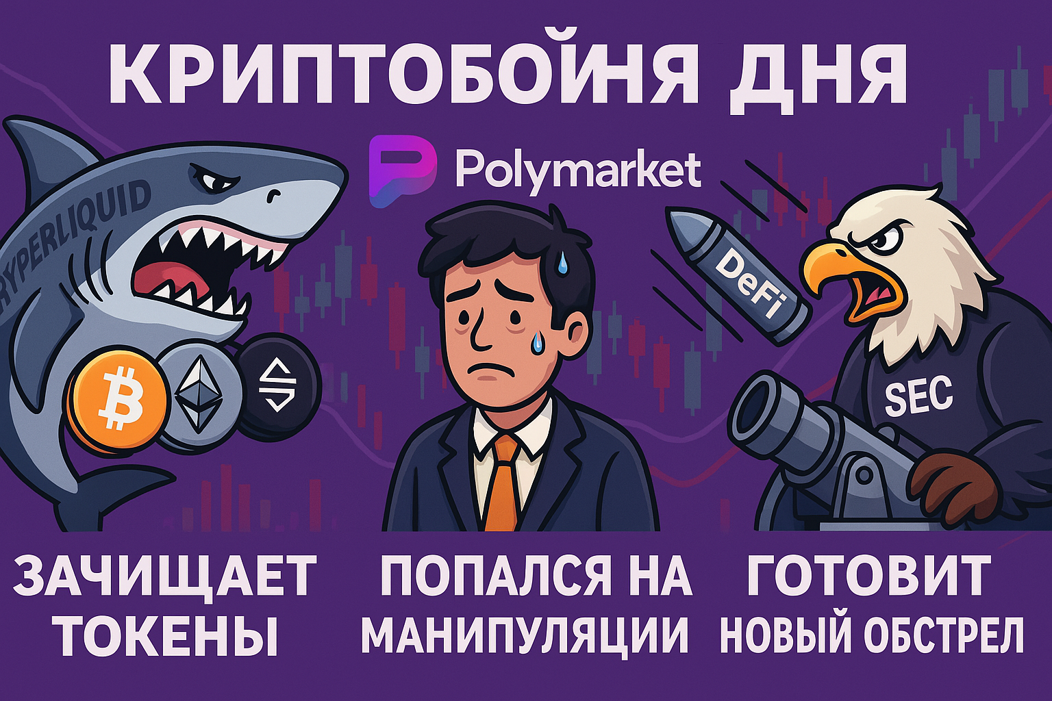 Криптобойня дня: Hyperliquid зачищает токены, Polymarket попался на манипуляции, а SEC готовит новый обстрел DeFi!